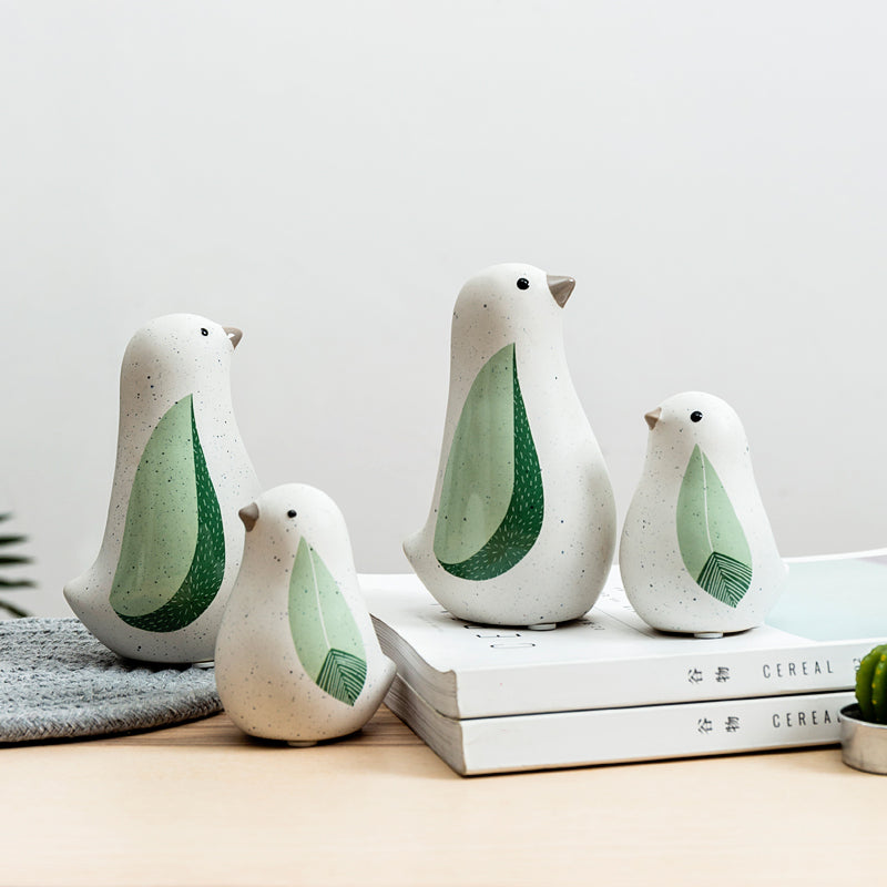 Porcelain Stylish Birdie Ornaments