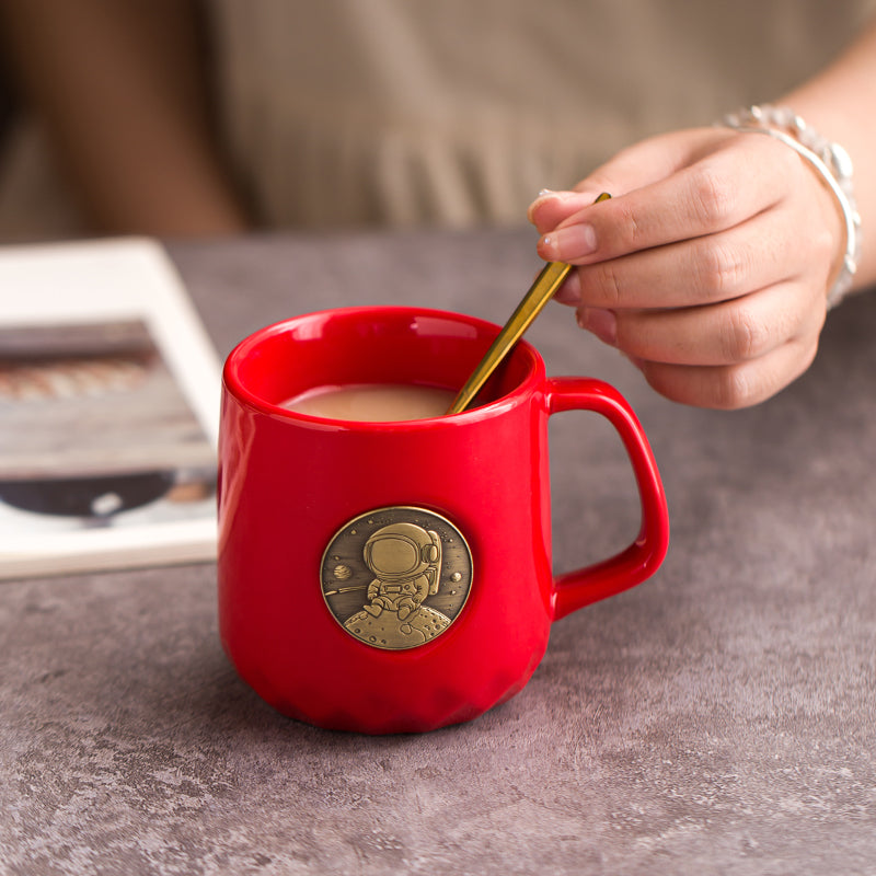 Astronaut Bronze Medal Ceramic Coffee Mug