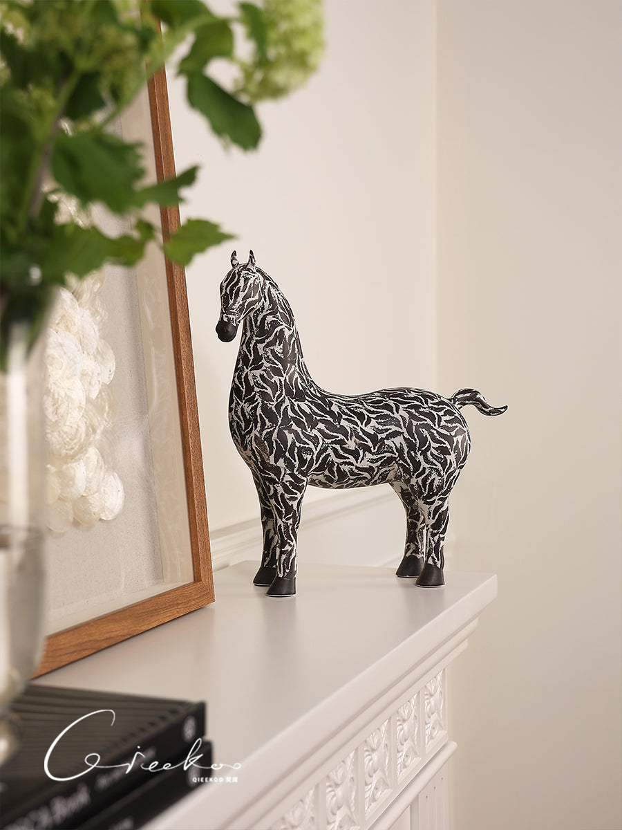 Pop art fireprint ceramic Horse