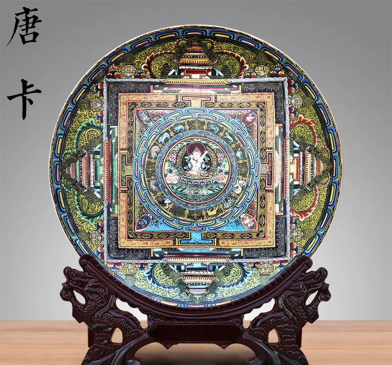 Tibetan Thangka porcelain plate