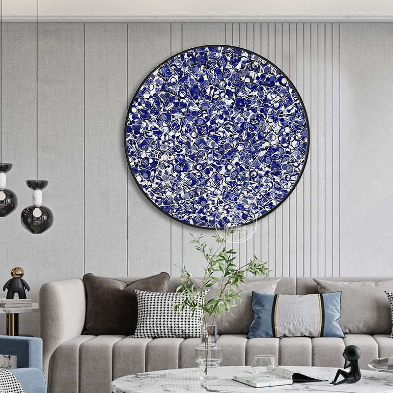 Blue and White porcelain plate decorative painting