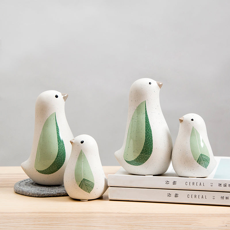 Porcelain Stylish Birdie Ornaments